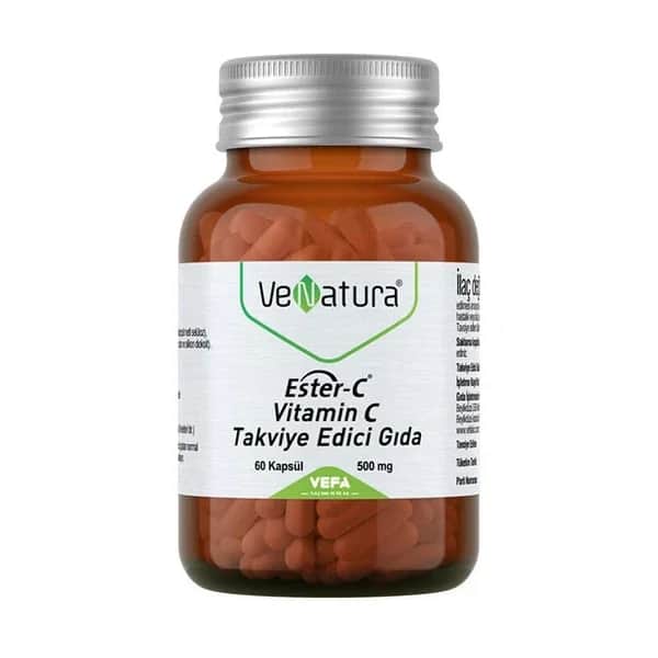 VeNatura Ester-C Vitamin C Kapseln zur Unterstützung des Immunsystems 60 Stück