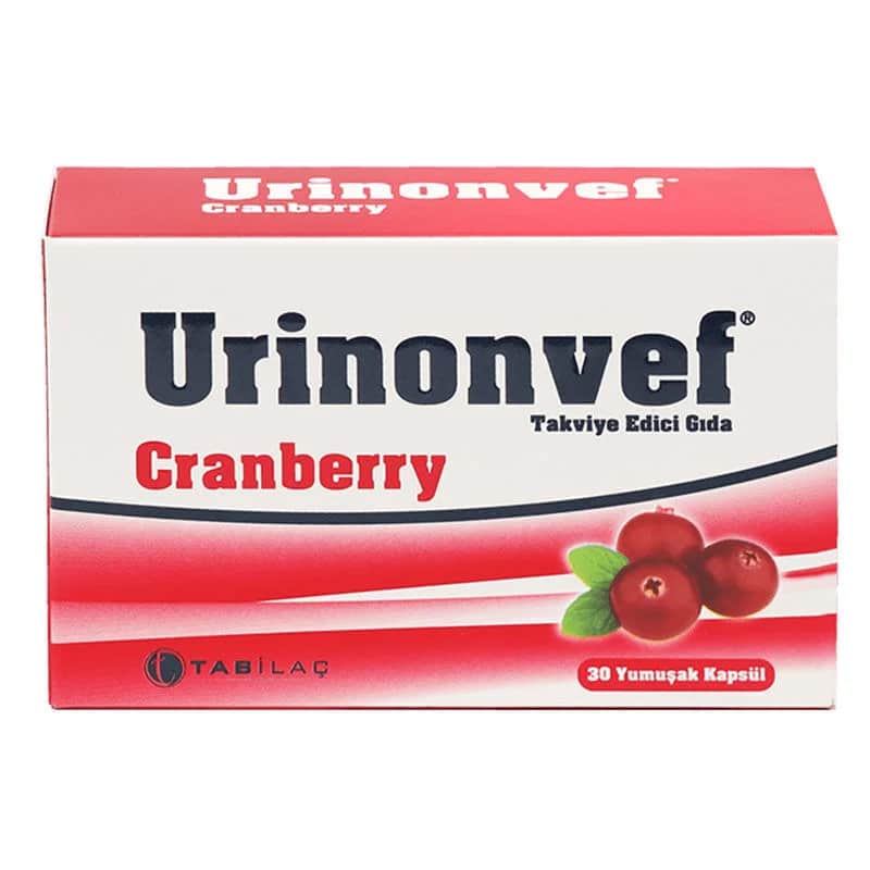 Urinnonvef Cranberry-Kapseln für die Harnwegsgesundheit - 30 Stück