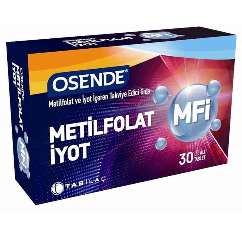 Osende Methylfolat &amp; Jod Ergänzung - 30 Tabletten