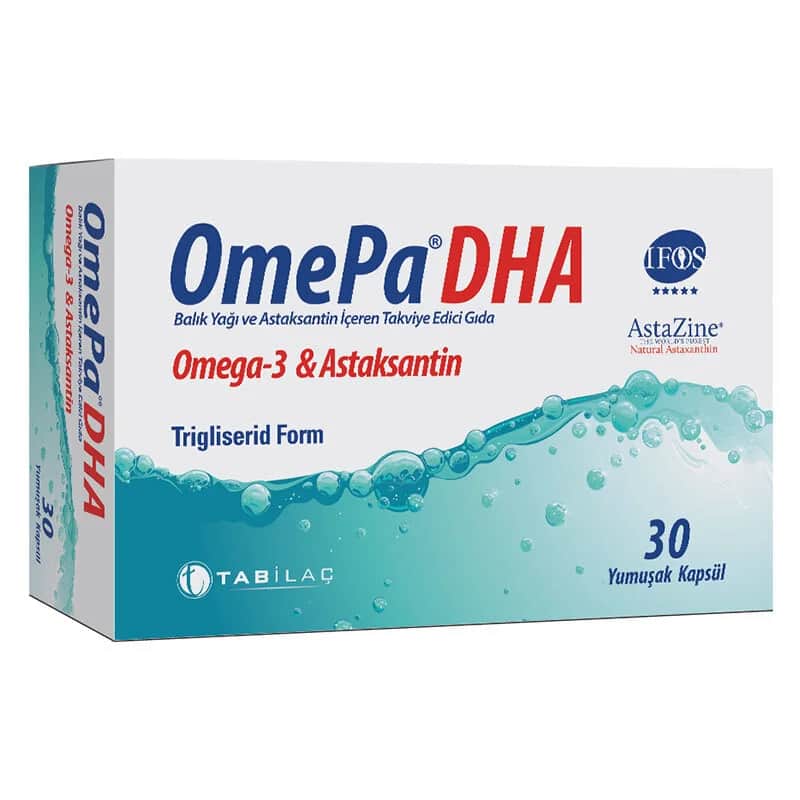 OmePa DHA Nahrungsergänzungsmittel von Tab Pharma - 30 Kapseln