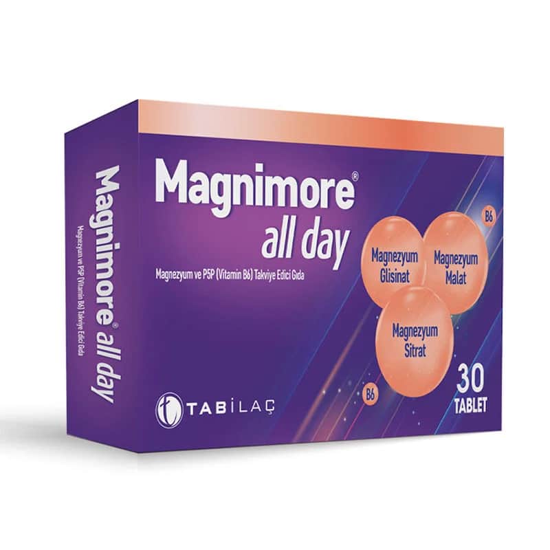 Magnimore Magnesium &amp; P5P (Vitamin B6) Nahrungsergänzungsmittel - 30 Tabletten