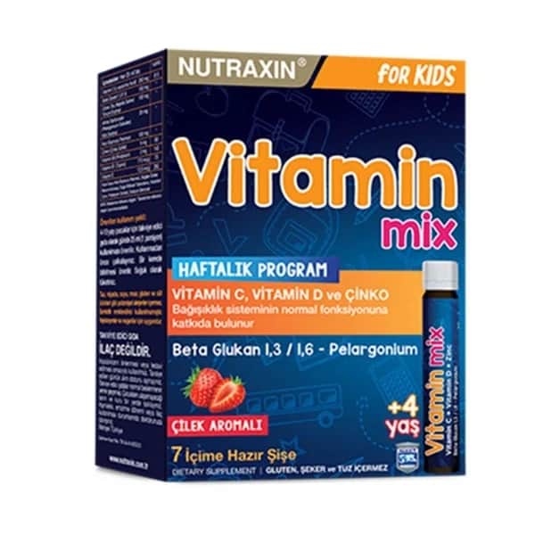 Nutraxin Erdbeer-Vitamin-Mix für Kinder ab 4 Jahren - 7 Sachets