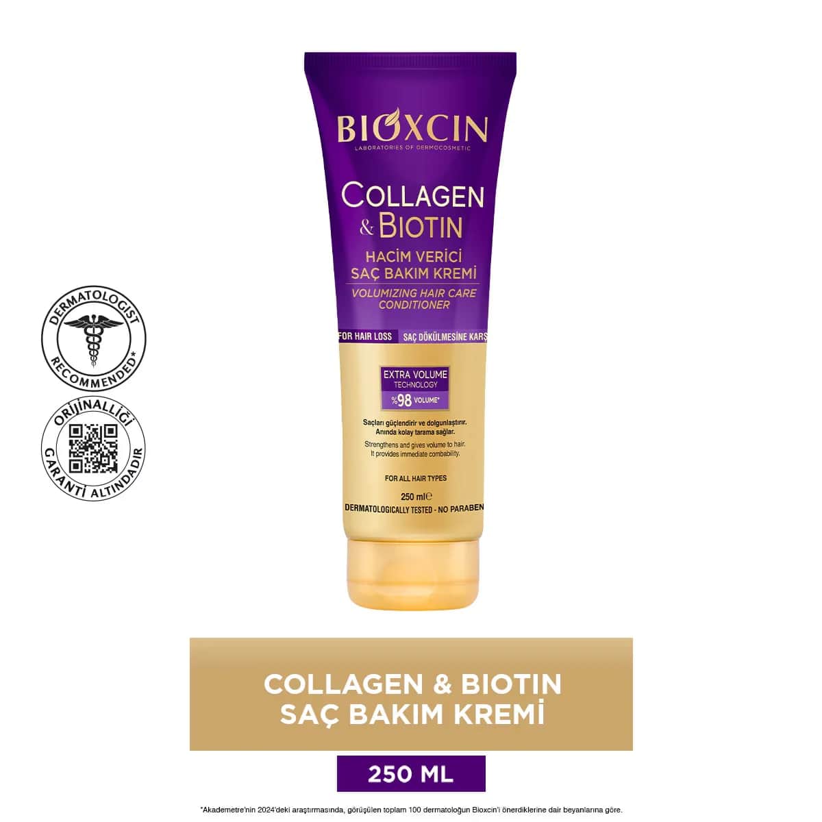 Bioxcin Kollagen Biotin Haarcreme für Volumen - 250ml