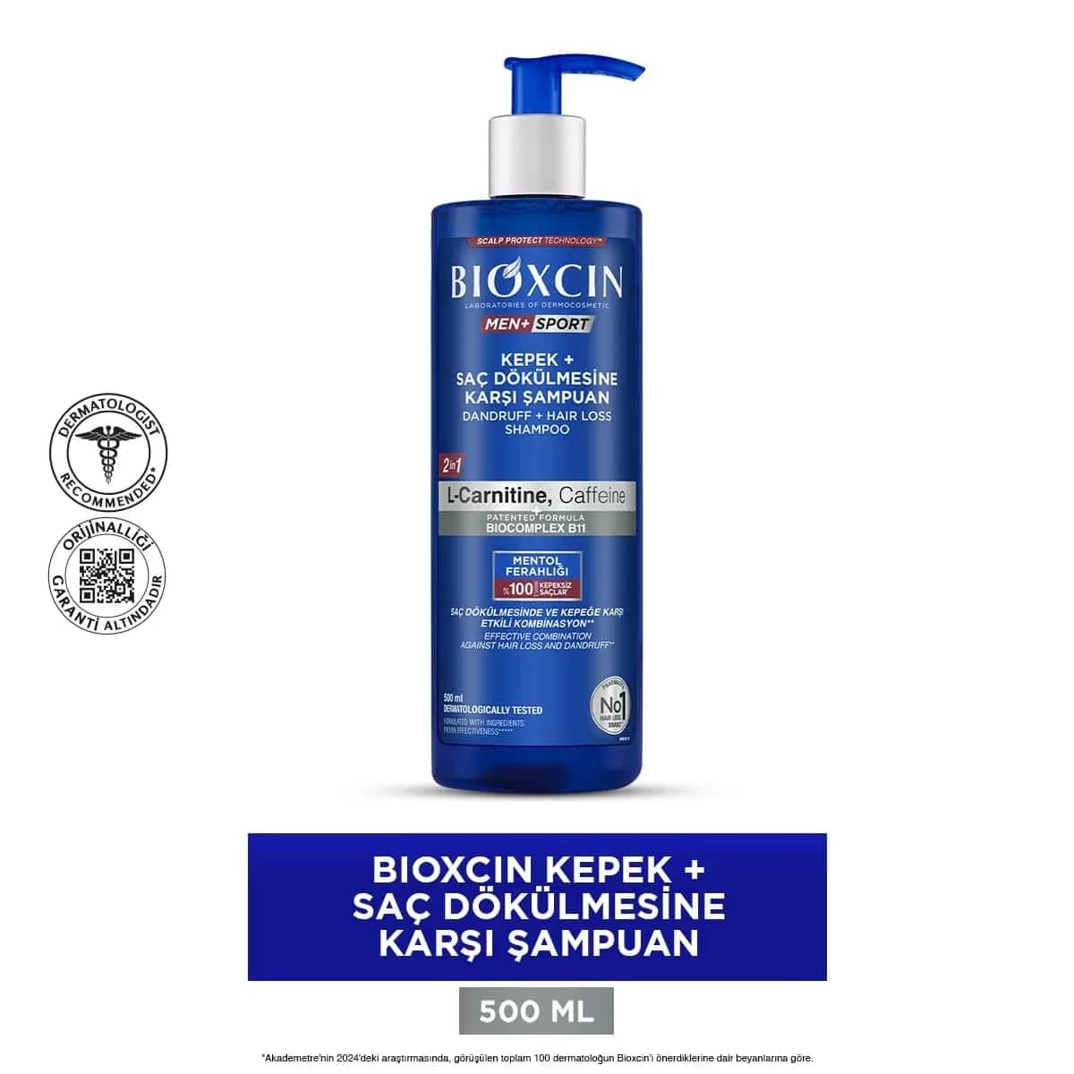 Bioxcin Men Sport Anti-Schuppen- und Haarausfall-Shampoo 500ml