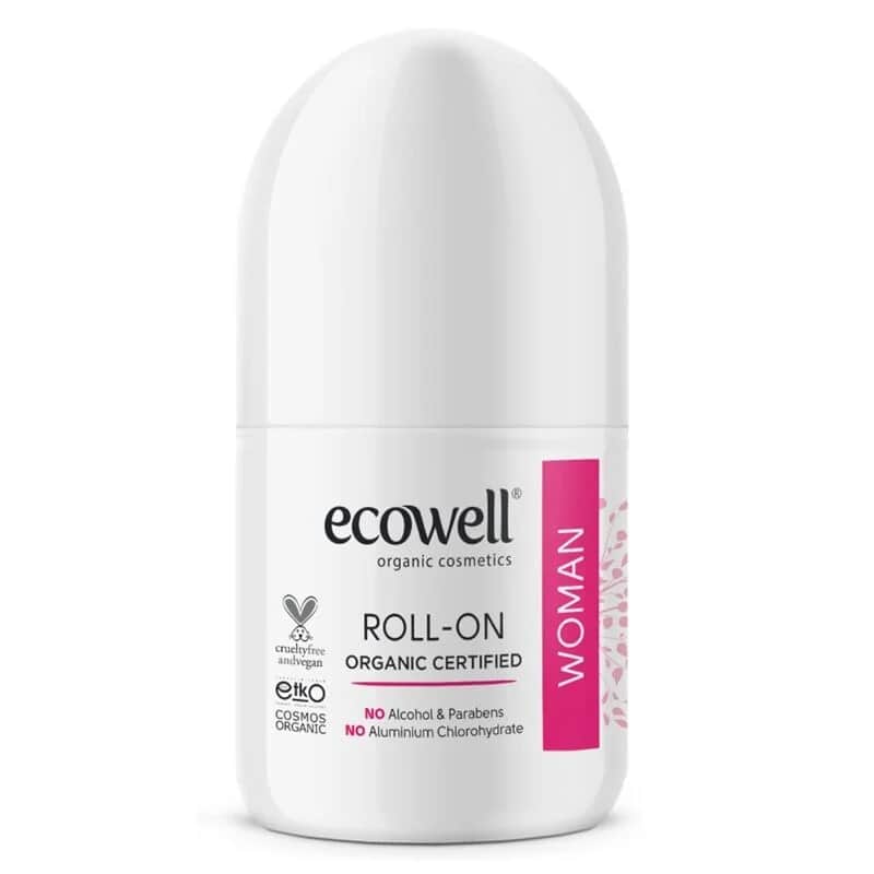Ecowell Bio Roll-On Deodorant für Frauen, 75 ml