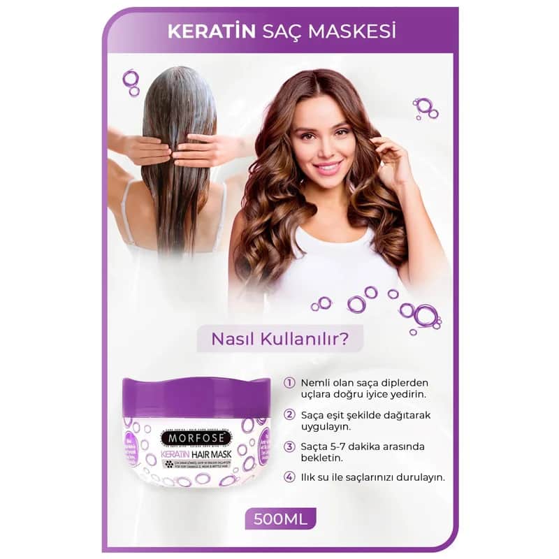 Morfose Bubble Haarpflege-Maske Keratin 500 ml