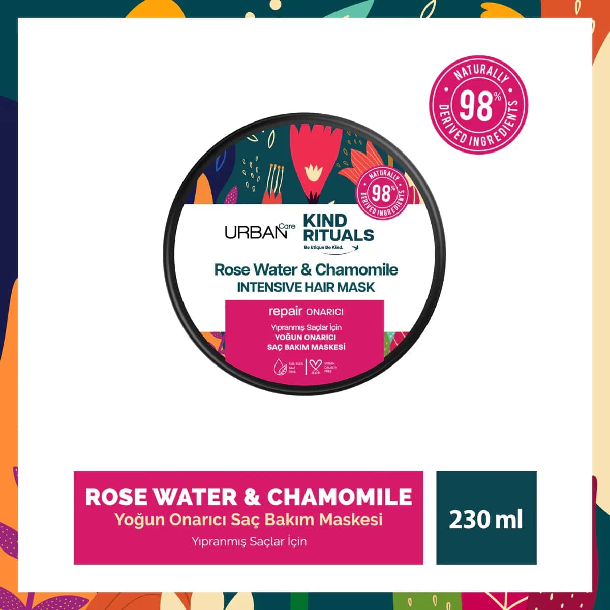 Urban Care Kind Rituals Haarmaske Rosenwasser 230 ml