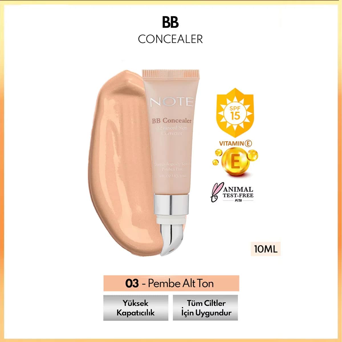 Note BB Concealer 03 - Fortschrittlicher Hautkorrektor für makellose Abdeckung