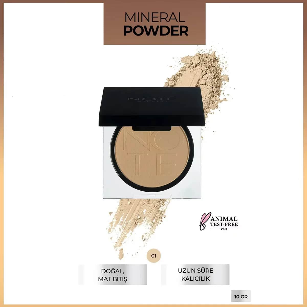 Mineral Puder 10g von Note - Seidiger Matt-Effekt, Hautpflegevorteile