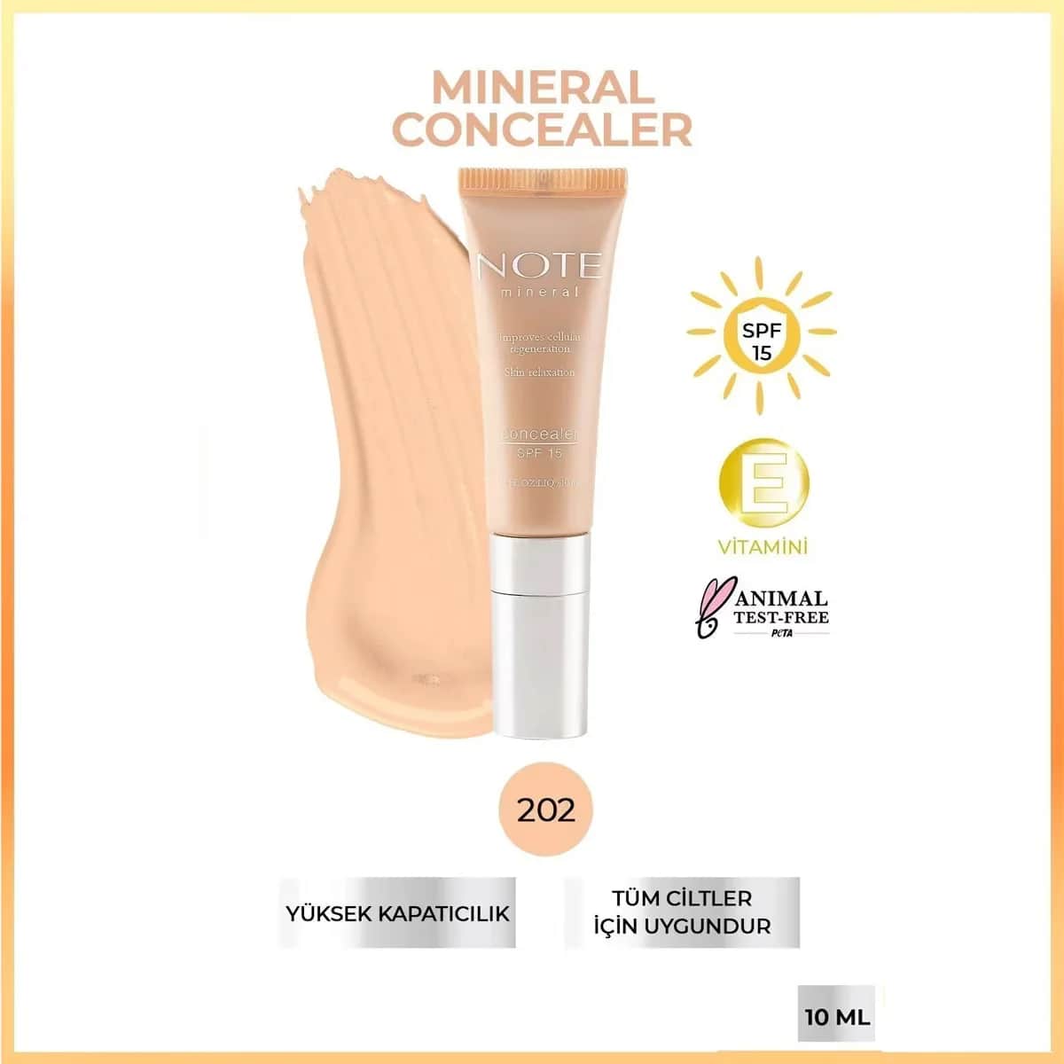 Note Mineral Concealer 203 - Volle Deckkraft, Natürlicher Finish