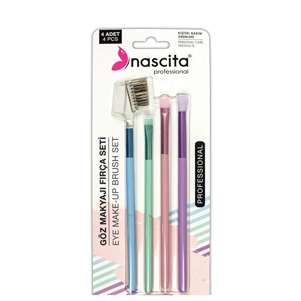 Nascita 4-teiliges Augen-Make-up-Pinselset - Essenzielle Werkzeuge für makellose Augen