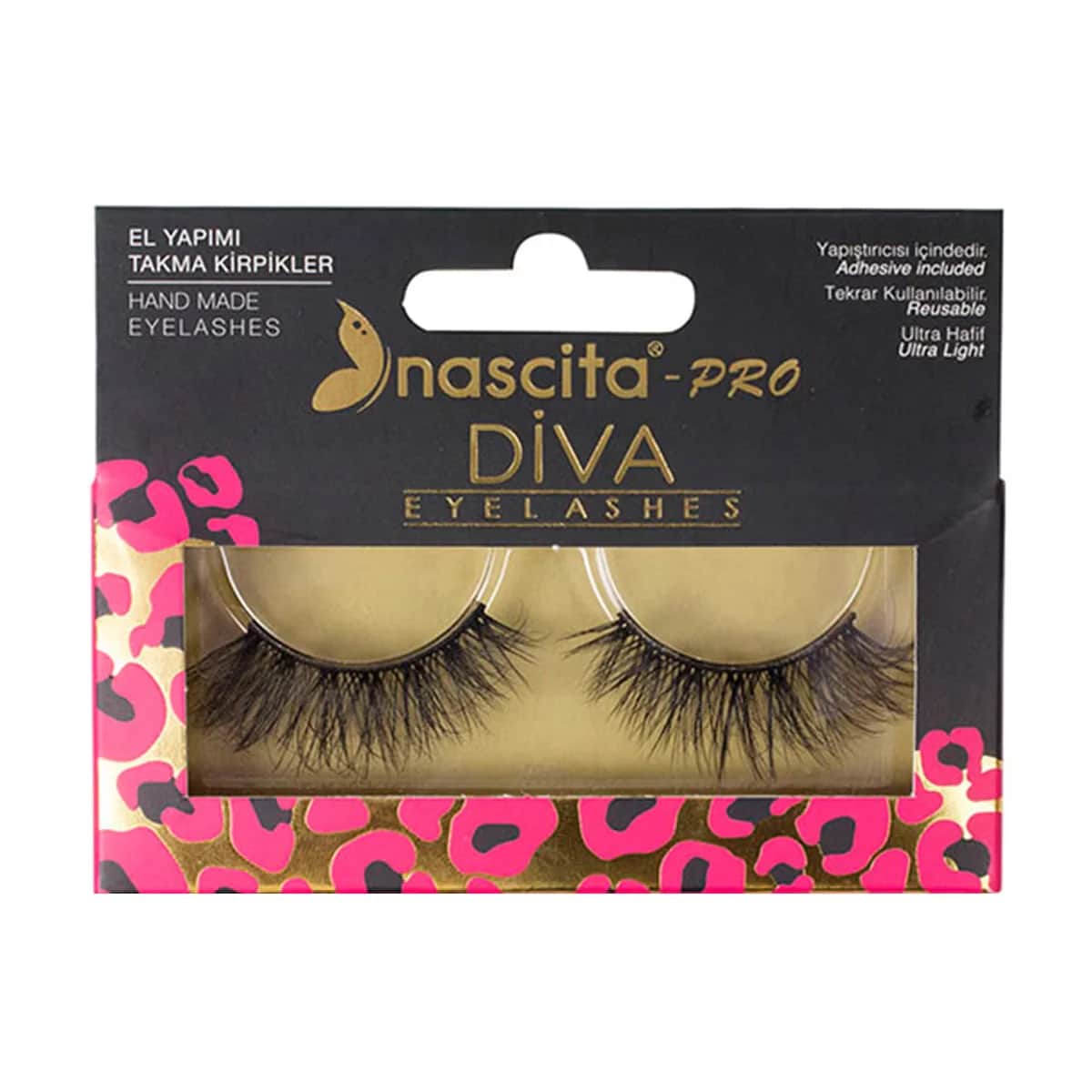 Nascita Diva 3D Wimpern S117 - Handgemacht Schwarz Glamour