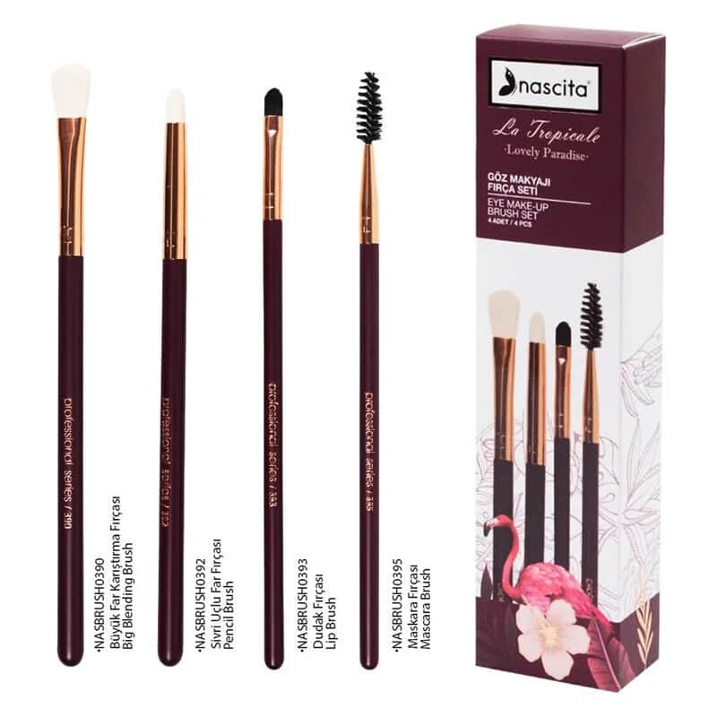Nascita La Tropicale Burgundy Augen-Make-up-Pinselset 94