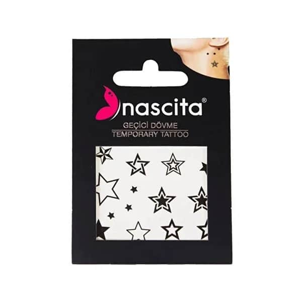 Nascita Rose &amp; Stars Temporäres Tattoo