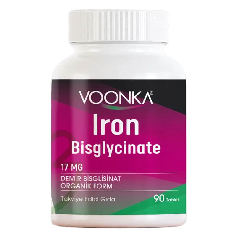 Voonka Eisenbisglycinat 17 mg – 92 Kapseln für Energie &amp; Gesundheit