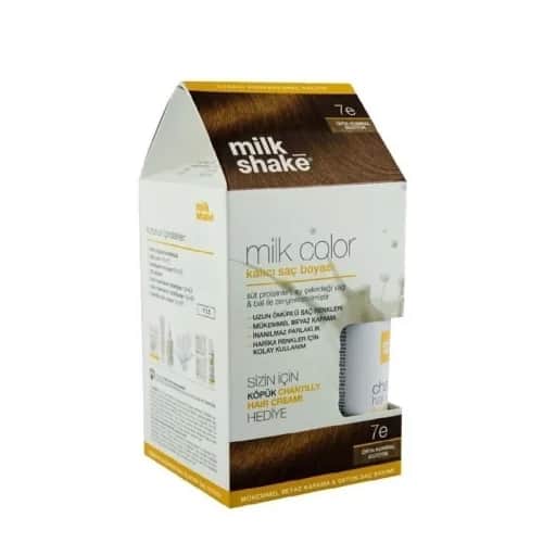 Milchshake Permanente Haarfarbe 7E Mittel Aschbraun Schaum Geschenk