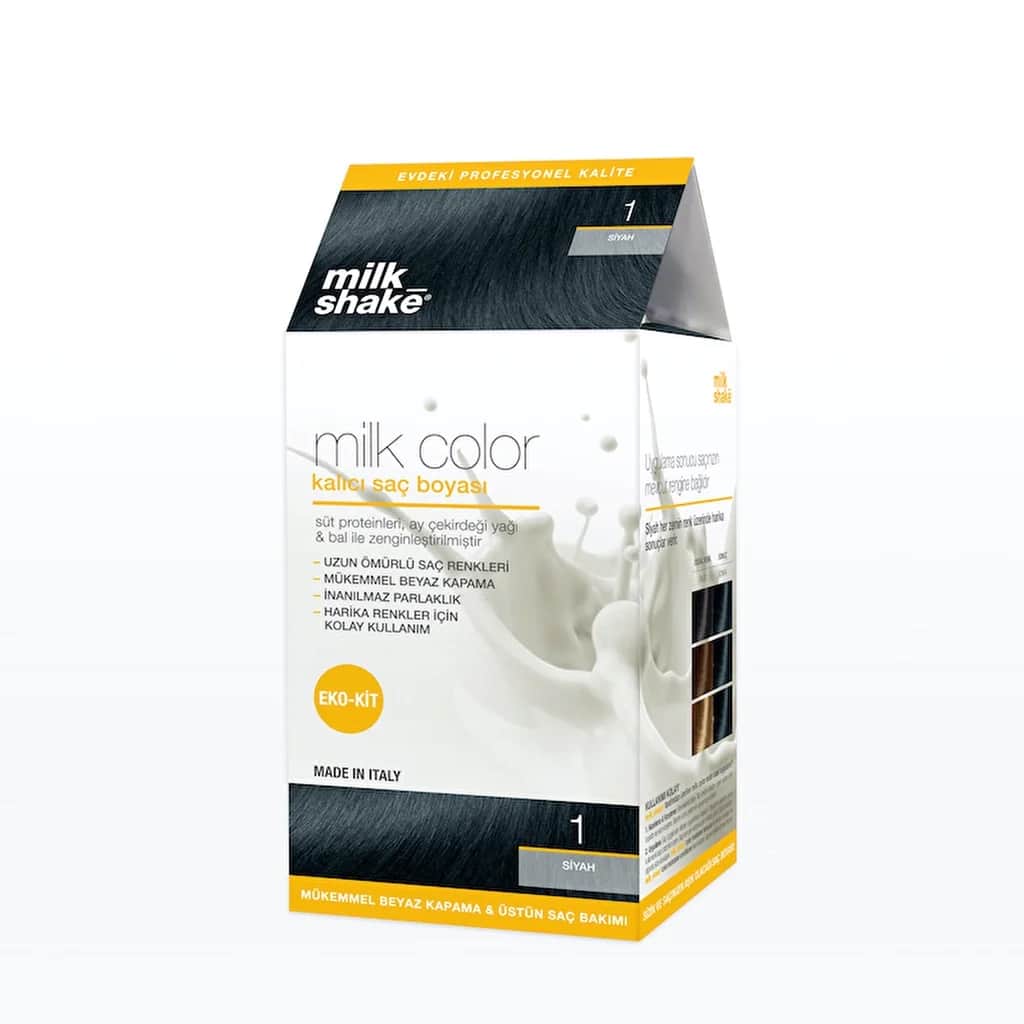 Milchshake Permanente Haarfarbe - 1 Schwarz Eco-Friendly Kit