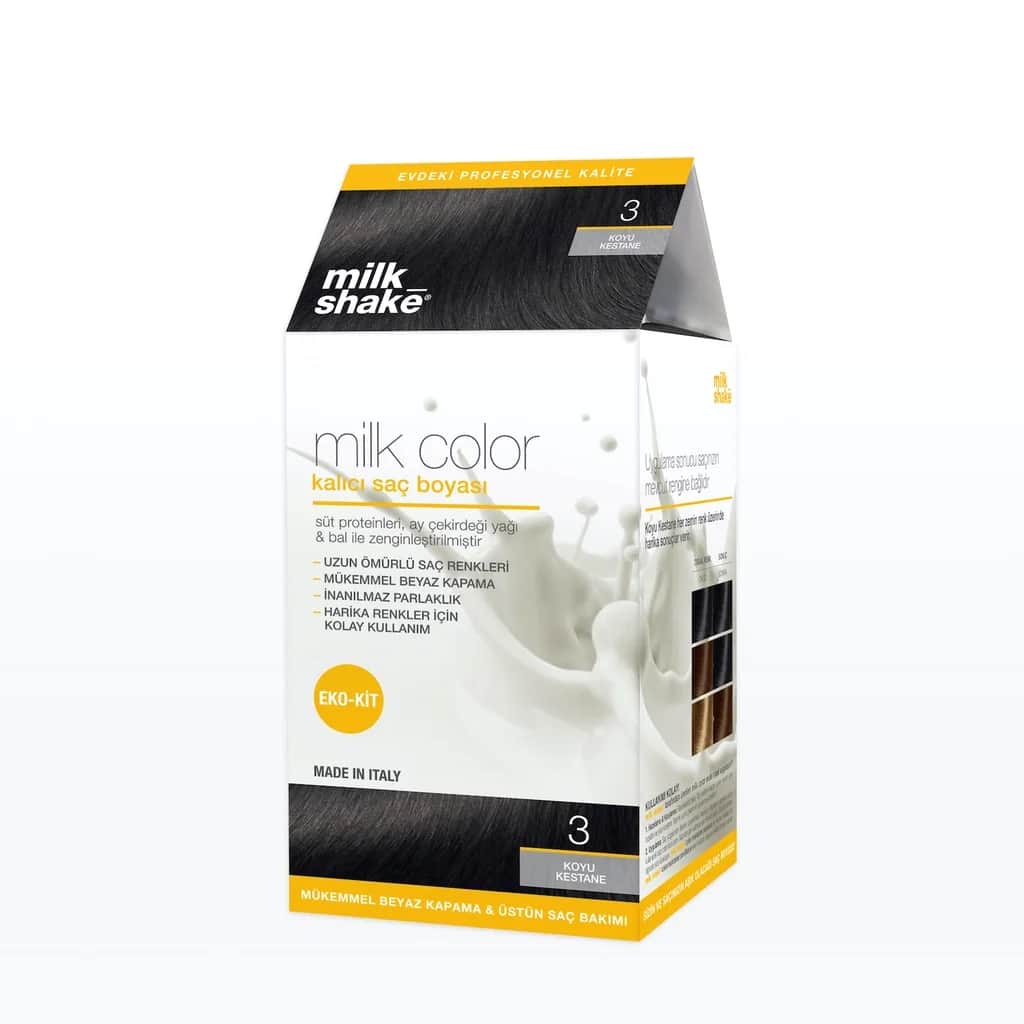 Milchshake Dunkelbraun Permanente Haarfarbe Eco Kit