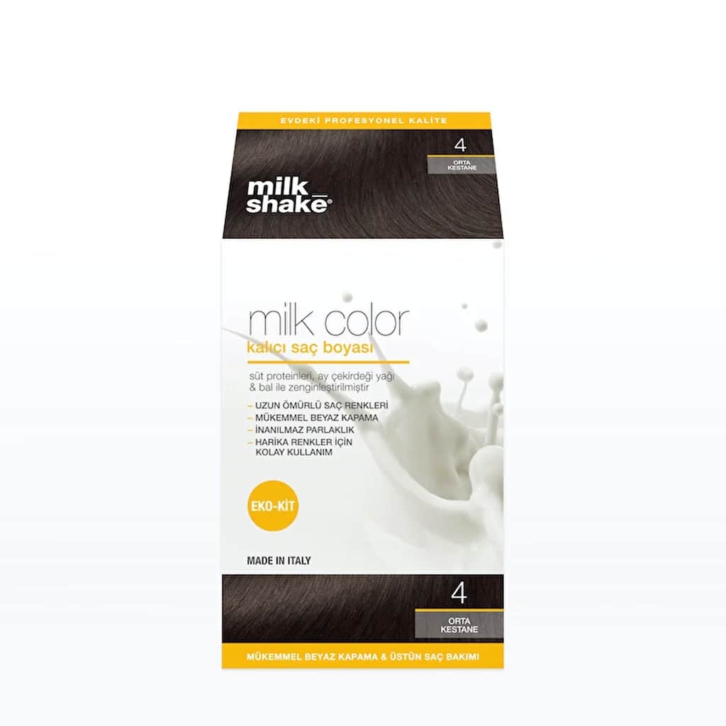 Milchshake Permanente Haarfarbe Mittelbraun 4