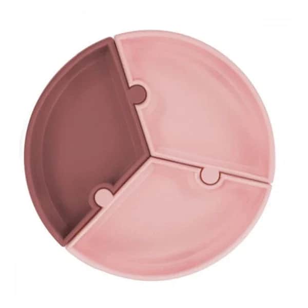 OiOi Puzzle Silikon Essensplatte 6 Monate+ Pink