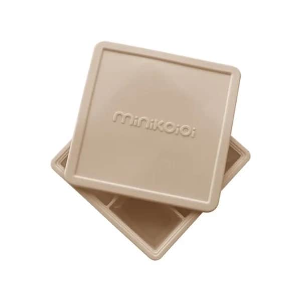 OiOi Silikon Pürierbehälter - Langlebig, Luftdicht, Bubble Beige
