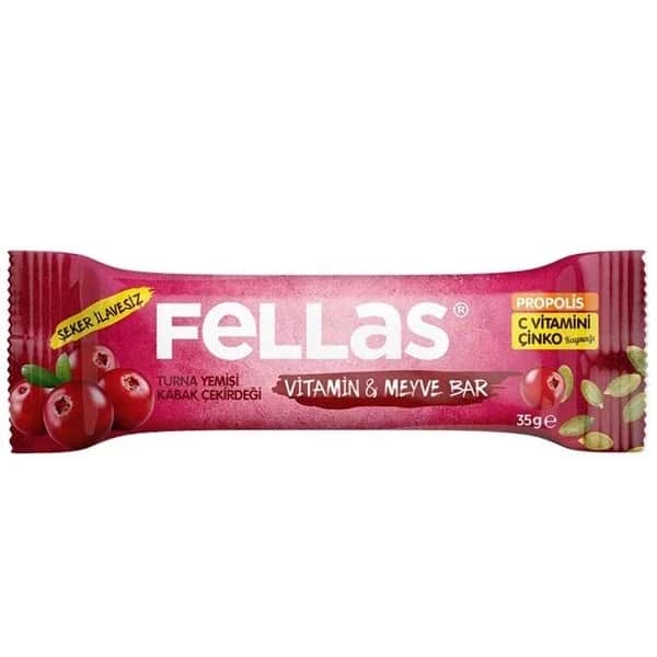 Fellas Vitamin Frucht Riegel - Cranberry &amp; Kürbiskern 35g