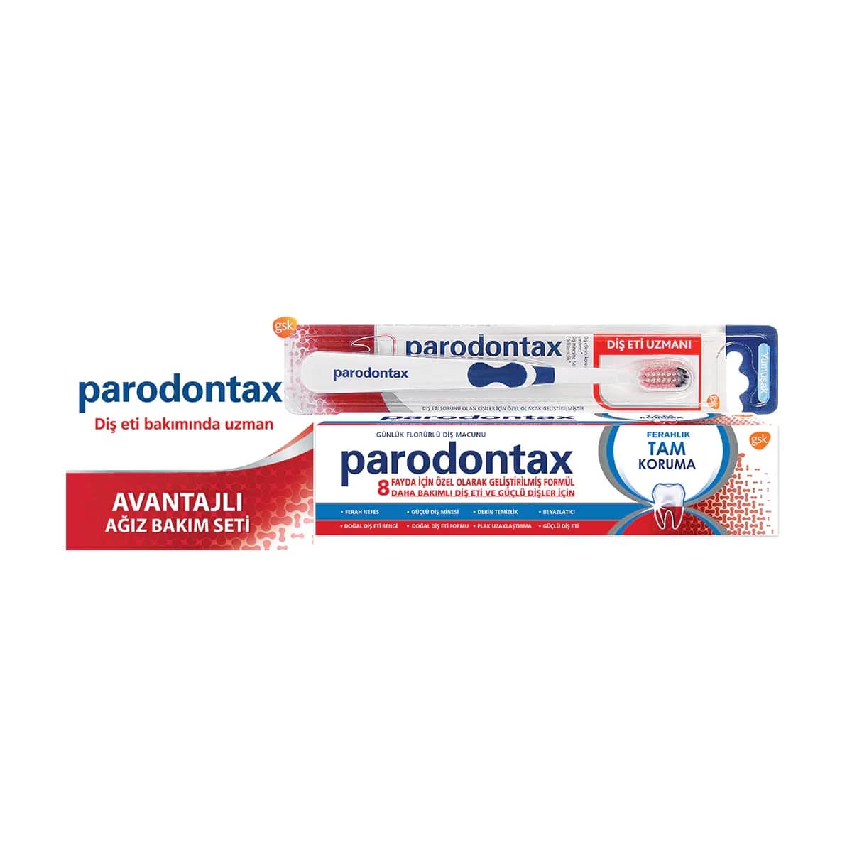 parodontax Vollschutz Zahnpasta &amp; Zahnfleischbürste Duo