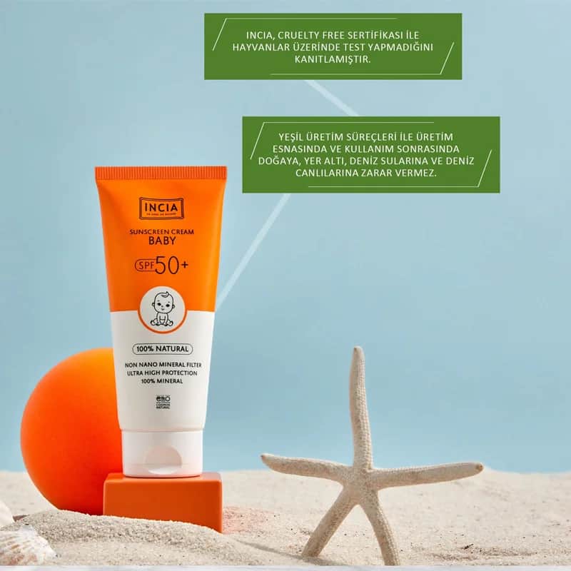 INCIA Natürliche Baby-Sonnencreme SPF 50 - Sanft &amp; Sicher 50ml