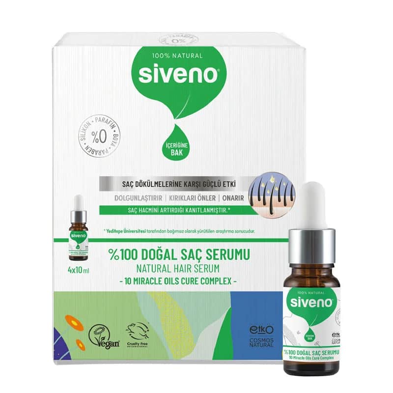 Siveno Natur Haarpflege Serum - Nährend &amp; Hydrierend 4x10ml