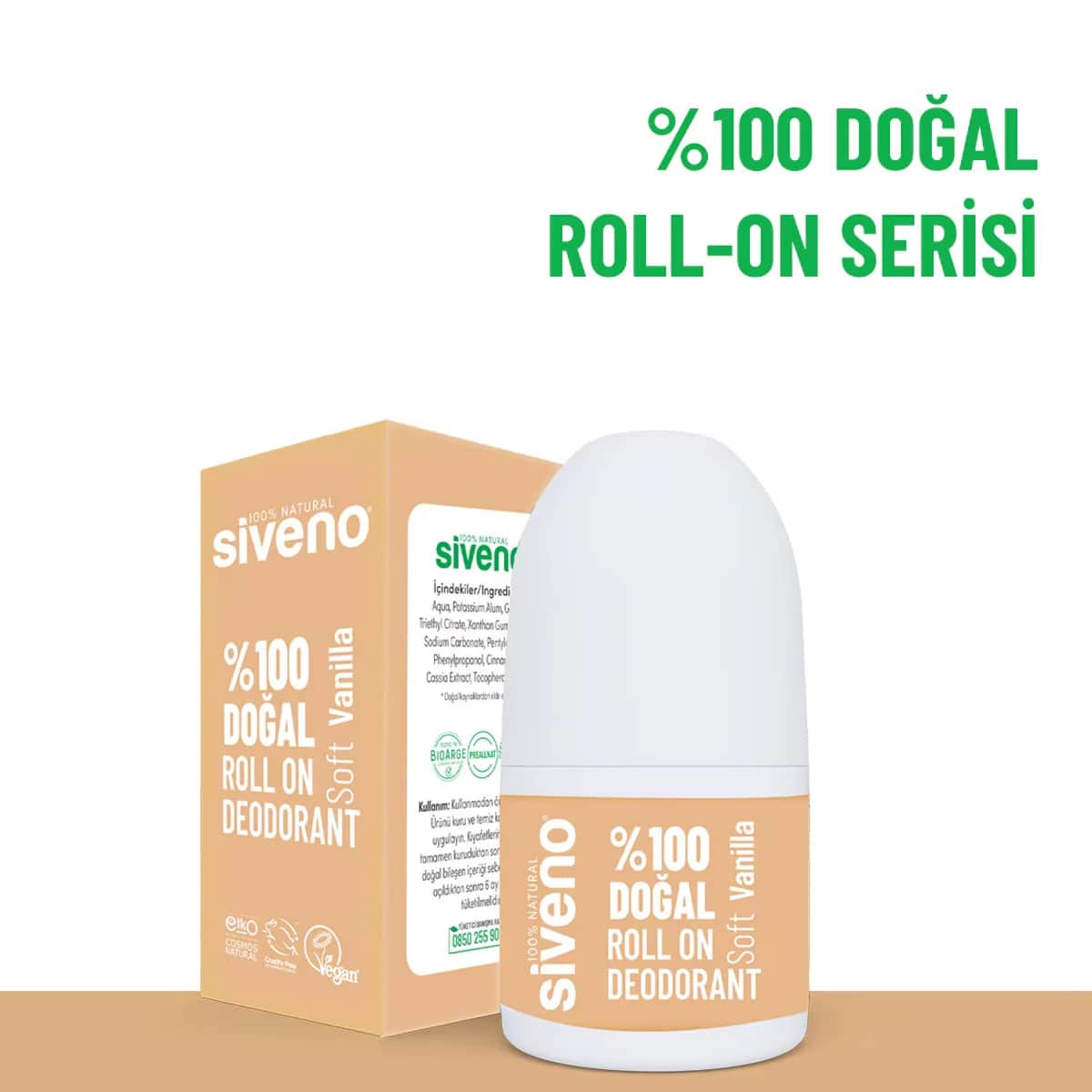 Siveno Natürlicher Roll-On Sanfte Vanille 50 ml