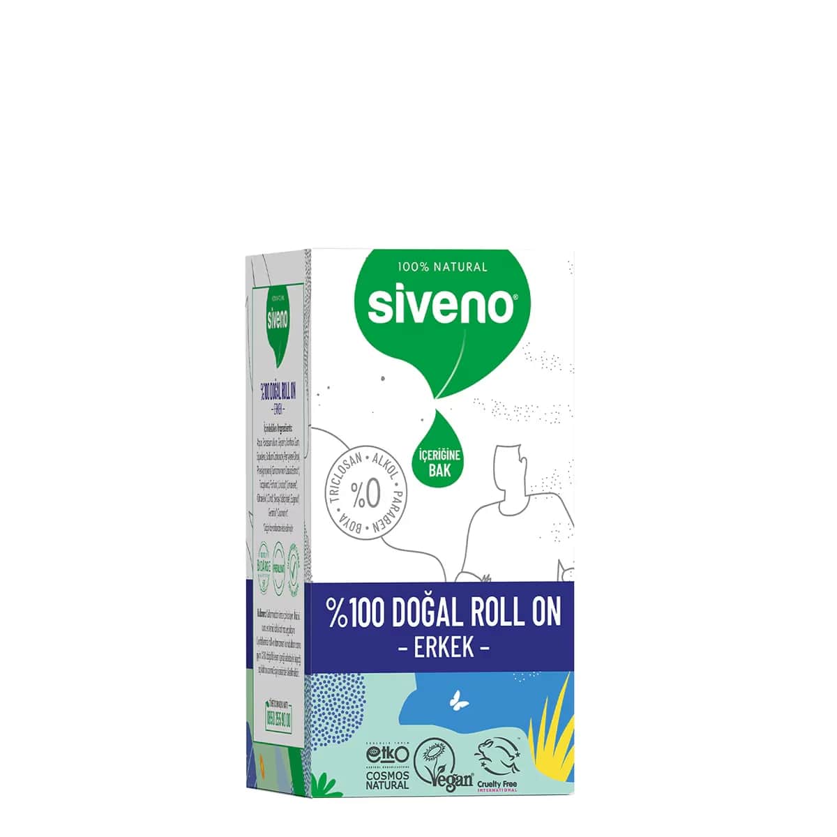 Siveno Natur Roll-On Deodorant für Männer - 50ml