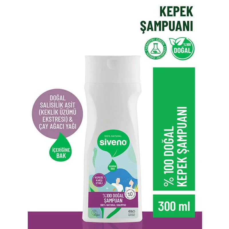 Siveno Natürliches Anti-Schuppen Shampoo - 300ml