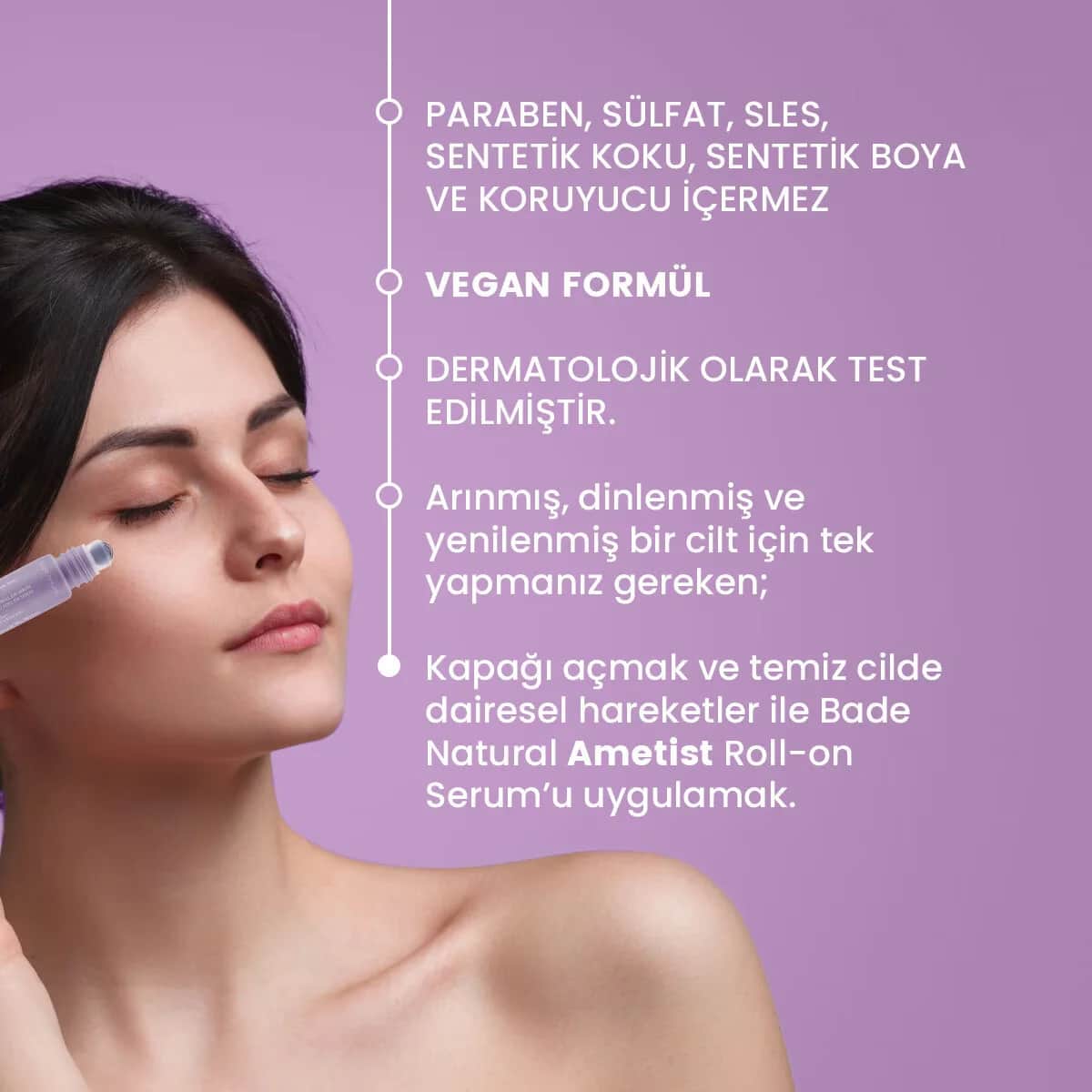 Bade Natural Amethyst Reinigendes Roll-On Serum 10ml