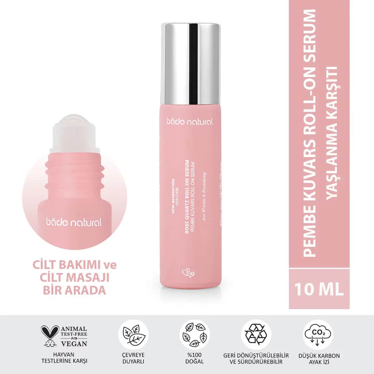 Bade Naturales Rosenquarz Serum Roll-On 10 ml