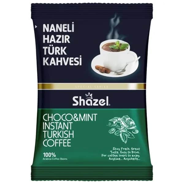 Shazel Minz Instant-Türkischer Kaffee mit entrahmter Milch &amp; Kakao 100g
