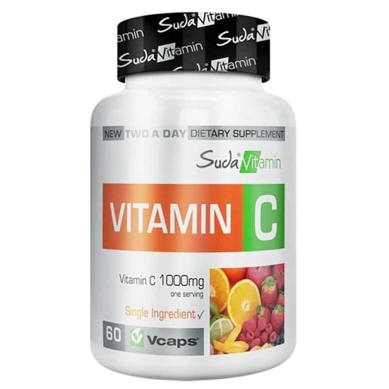 Suda Vitamin C 1000 mg Nahrungsergänzungsmittel - 60 Kapseln für Ihr Wohlbefinden