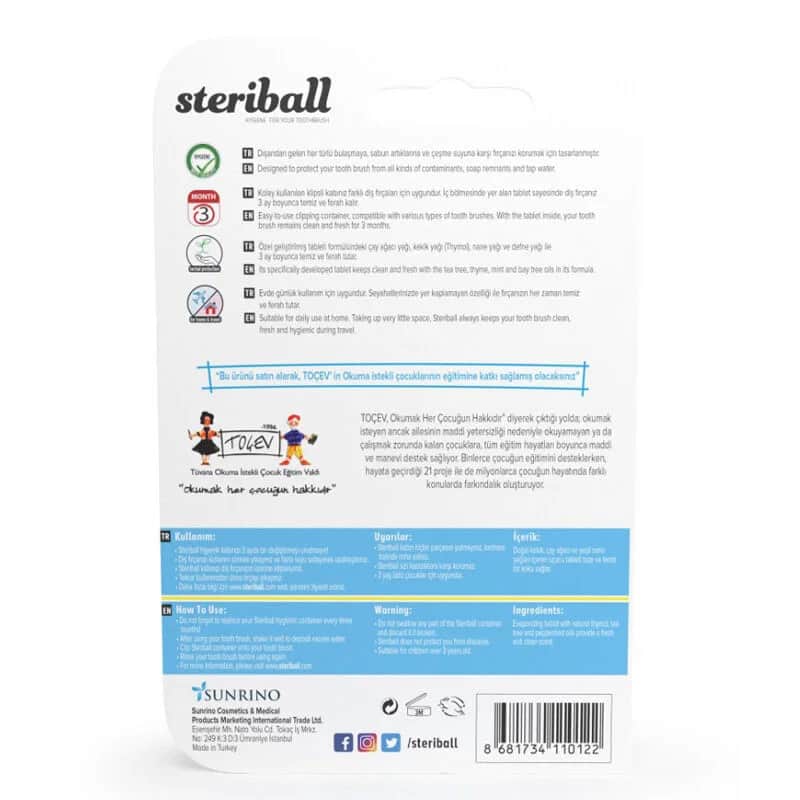 Steriball Zebra Zahnbürstenetui