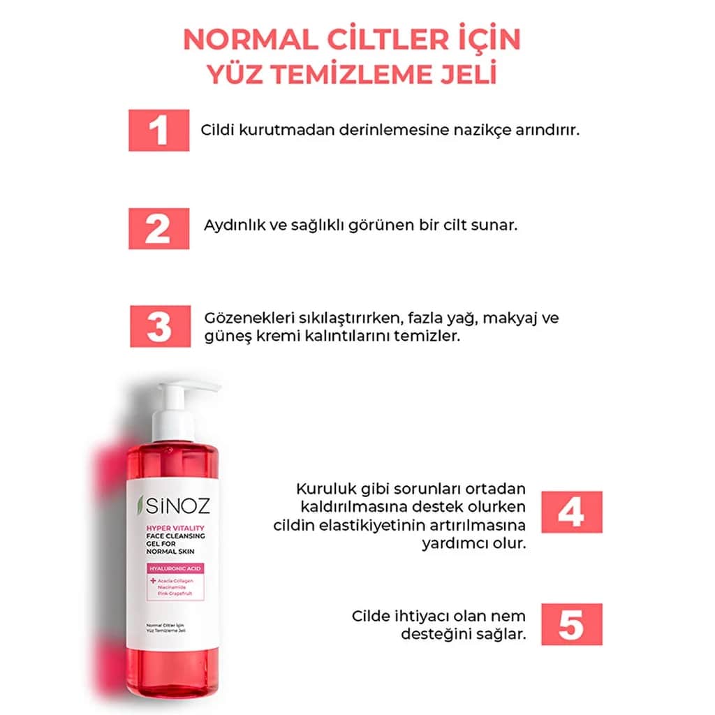 Sinoz Hyper Vitality Gesichtsreinigungs-Gel für normale Haut 400ml
