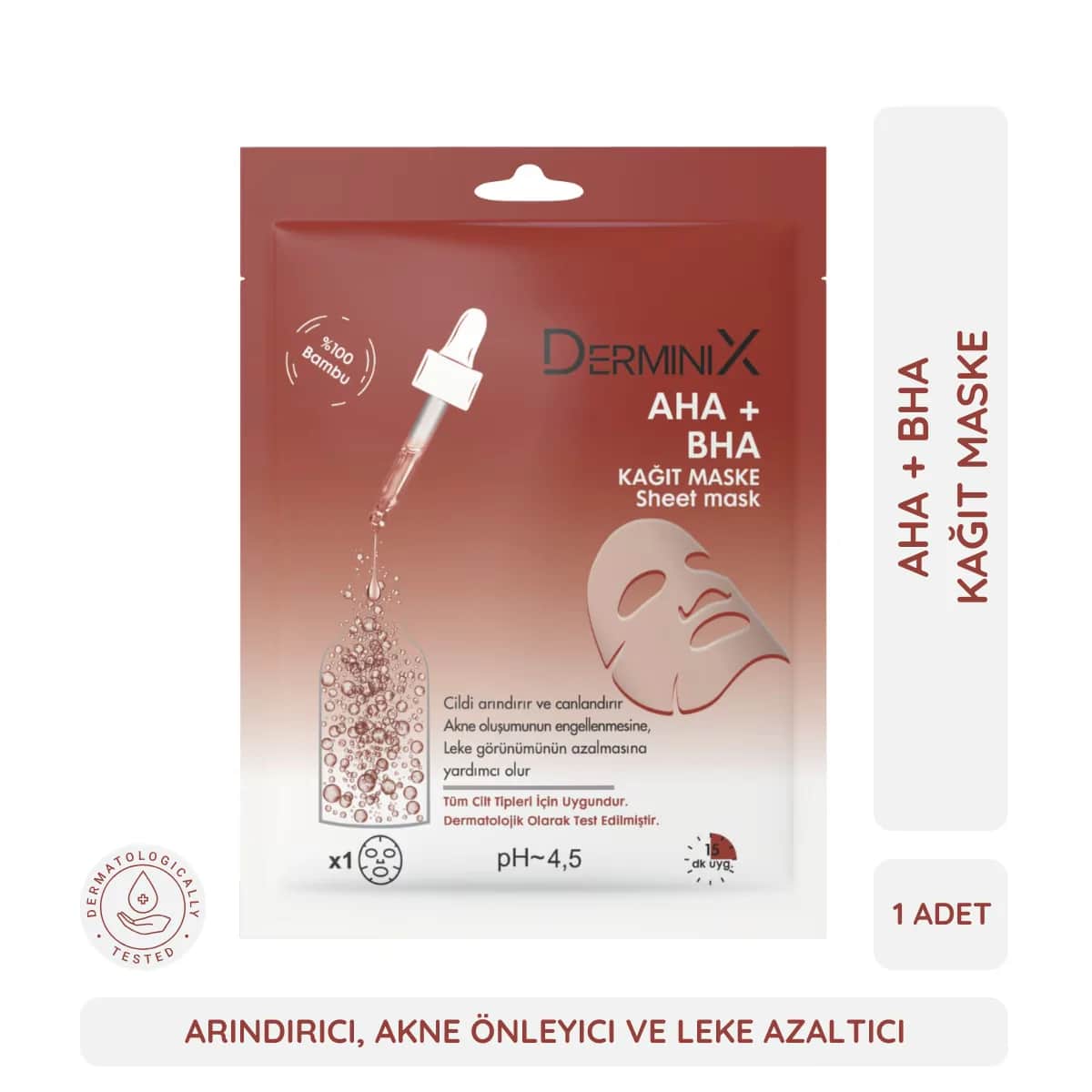 Derminix AHA BHA Peeling Tuchmaske - 1 Stück