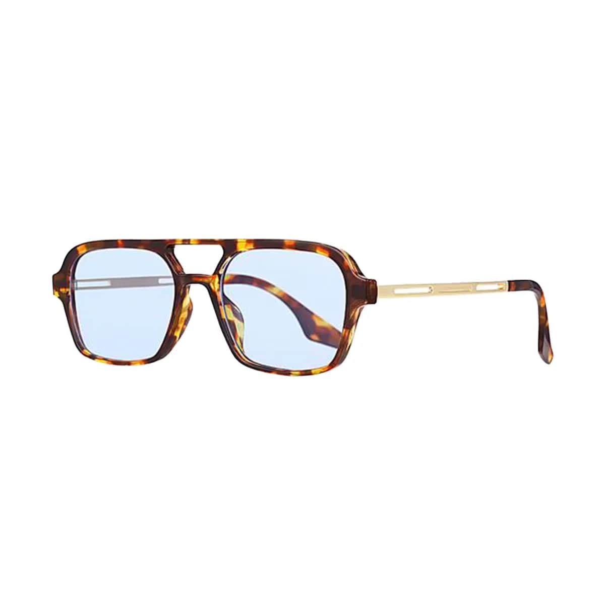 Aqua Di Polo Unisex Leopard Sonnenbrille mit blauen Gläsern