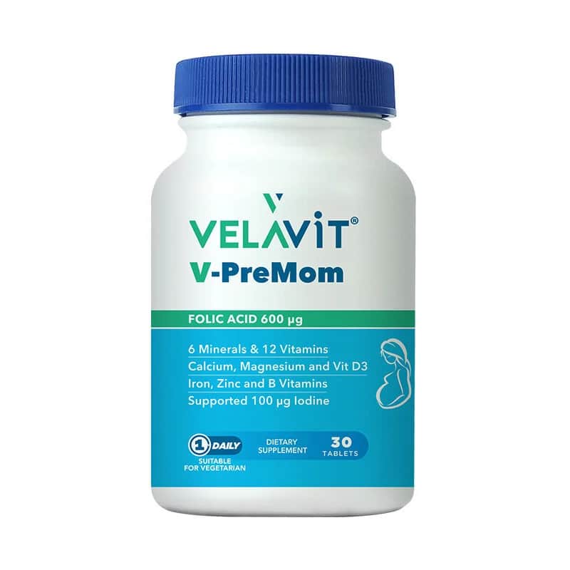 Velavit V-PreMom Tabletten - Pränatale Unterstützung für Mütter (30 Stück