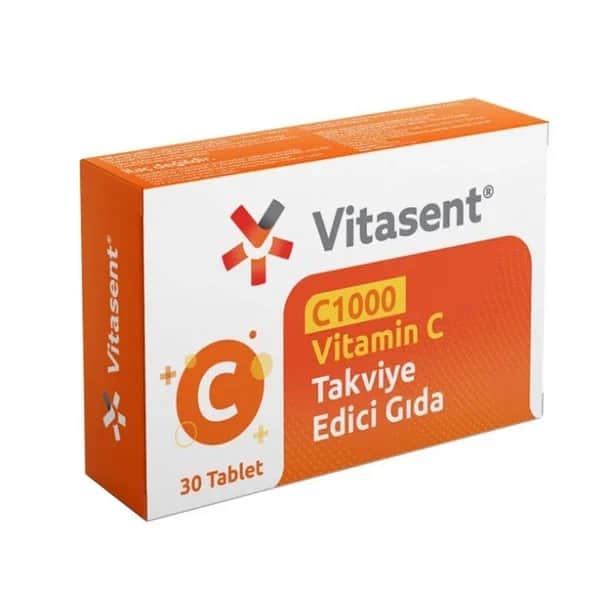 Vitasent C1000 Vitamin C Tabletten - Immunsupport, 30 Stück