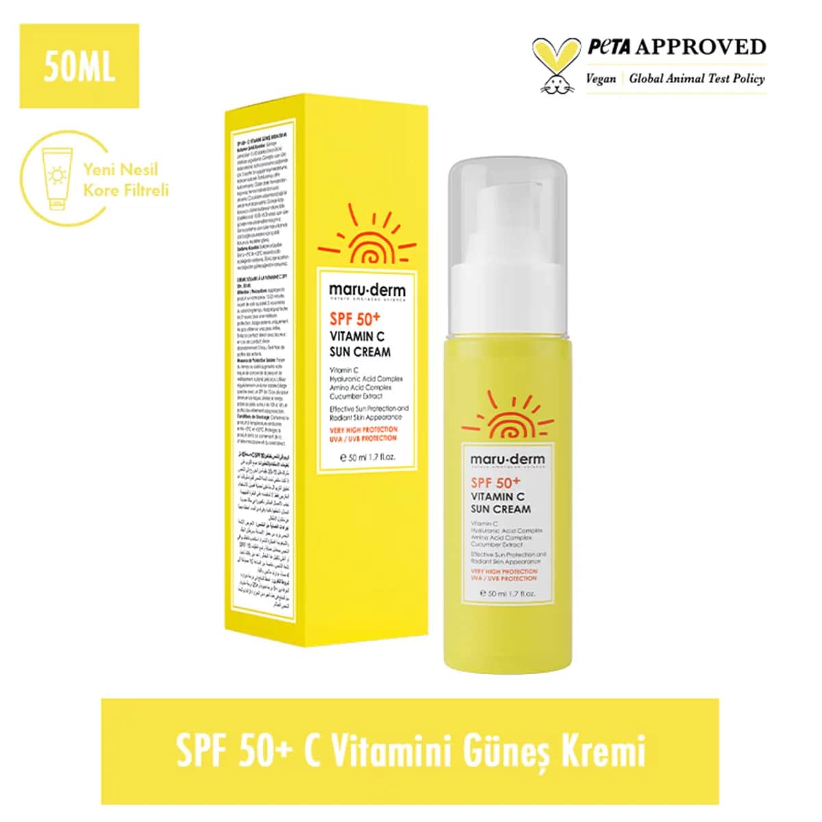 Maruderm SPF 50+ Vitamin C Sonnencreme - 50ml