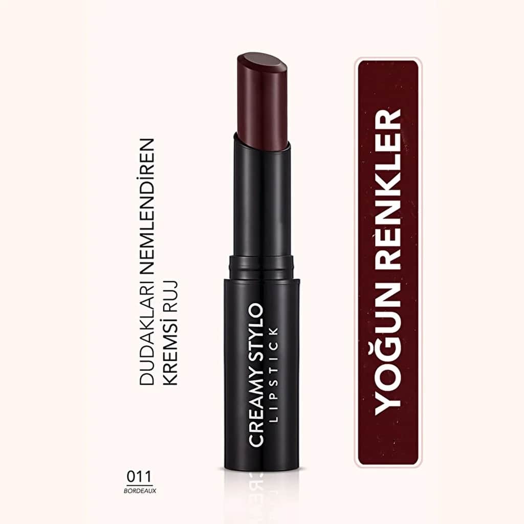 Flormar Creamy Stylo Lippenstift 011 Bordeaux - Feuchtigkeitsspendend &amp; Glänzend