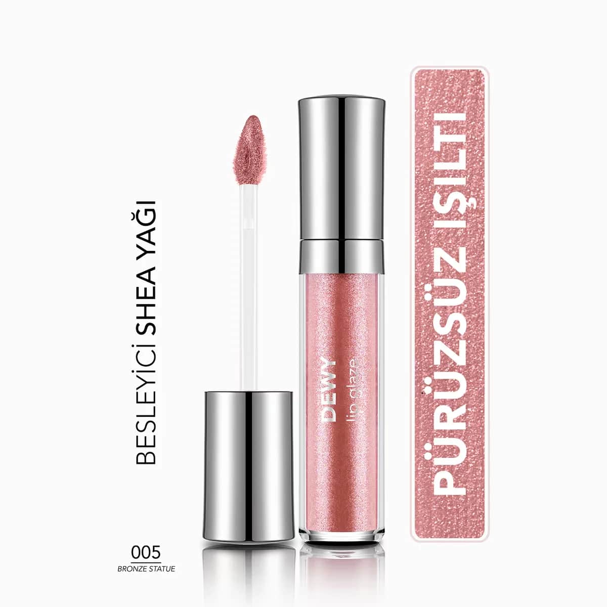 Flormar Dewy Lip Glaze Gloss 005 Bronze Statue