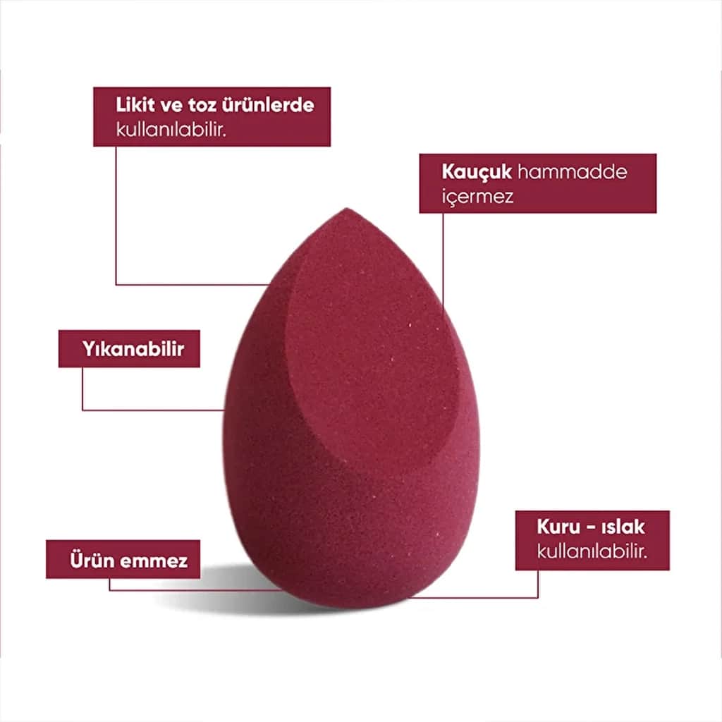 Görkito Make-up Schwamm Claret Rot - Feucht &amp; Trocken Werkzeug