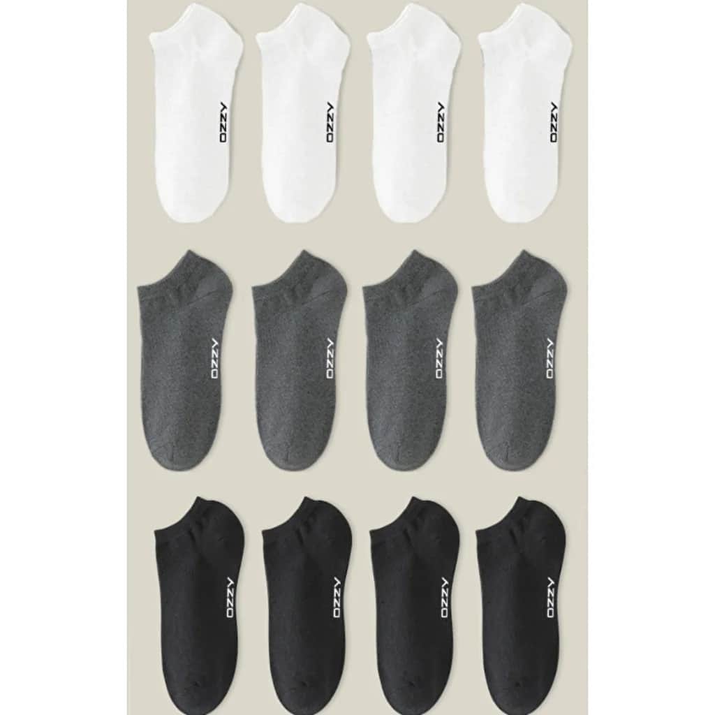 Ozzy Herren 12er-Pack nahtlose Knöchelsocken