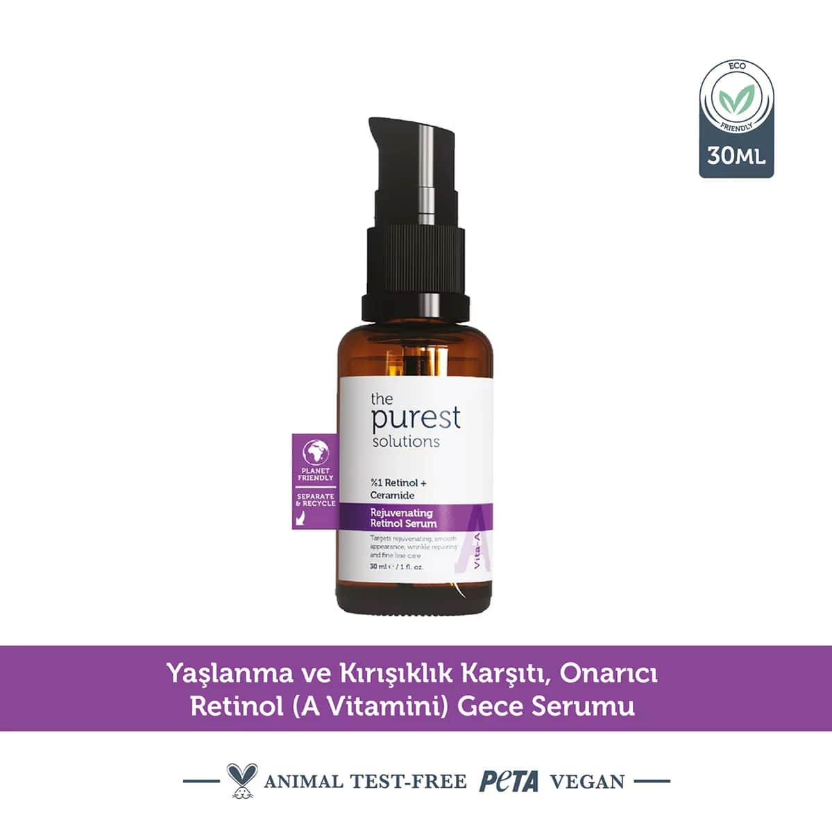 The Purest Solutions 1% Retinol &amp; Ceramide Serum 30ml