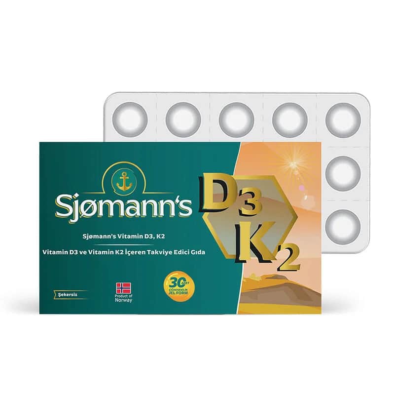 Sjomann's Kautabletten Vitamin D3 &amp; K2 Gelkapseln, 30 Stück
