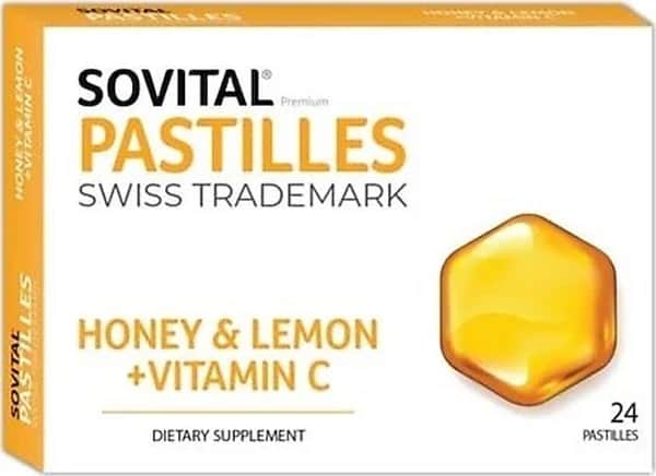 Sovital Honig Zitrone Vitamin C Pastillen - 24 Stück